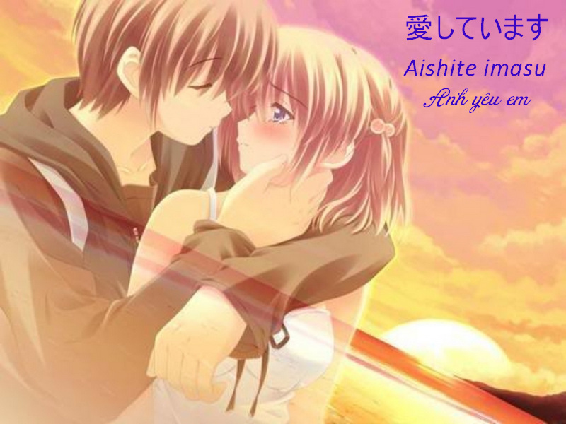  "Anh yêu em", dịch sang tiếng Nhật sẽ là: 愛しています – Aishite imasu.
