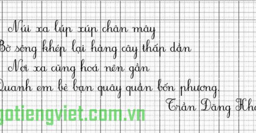 Font chữ tập viết đẹp dành cho bậc tiểu học - Gõ Tiếng Việt