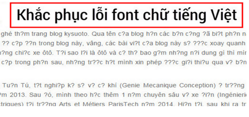 Font chữ tiếng việt. Các lỗi font chữ tiếng việt thường gặp trong ...