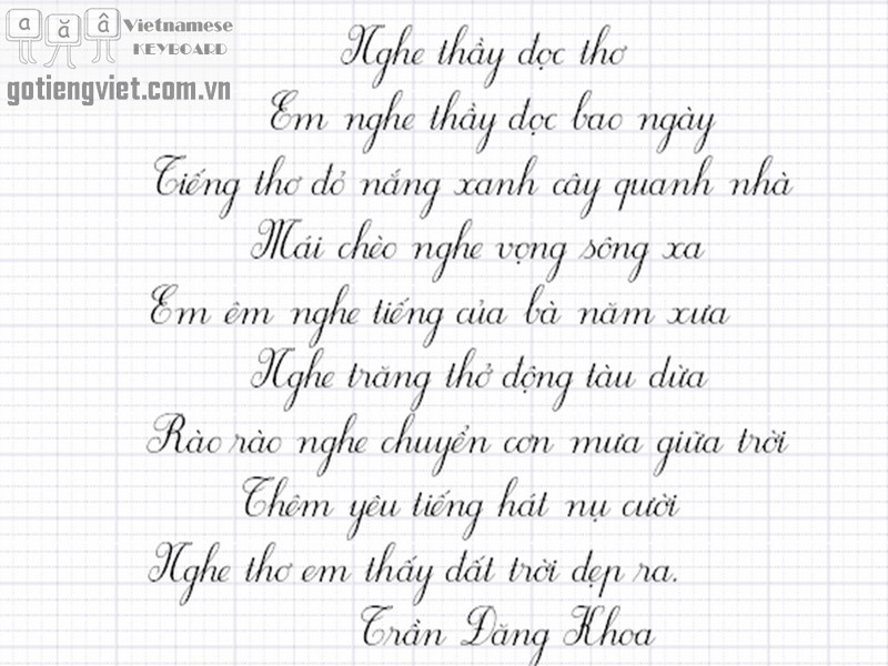 Phông chữ viết tay tiếng Việt