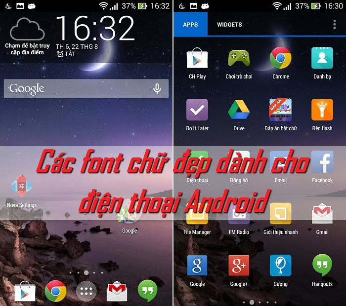 Làm thế nào để cài đặt và sử dụng các font chữ đẹp trên Android?