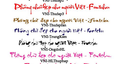 Cách sử dụng Font Chữ Thư Pháp Word, Excel - Gõ Tiếng Việt