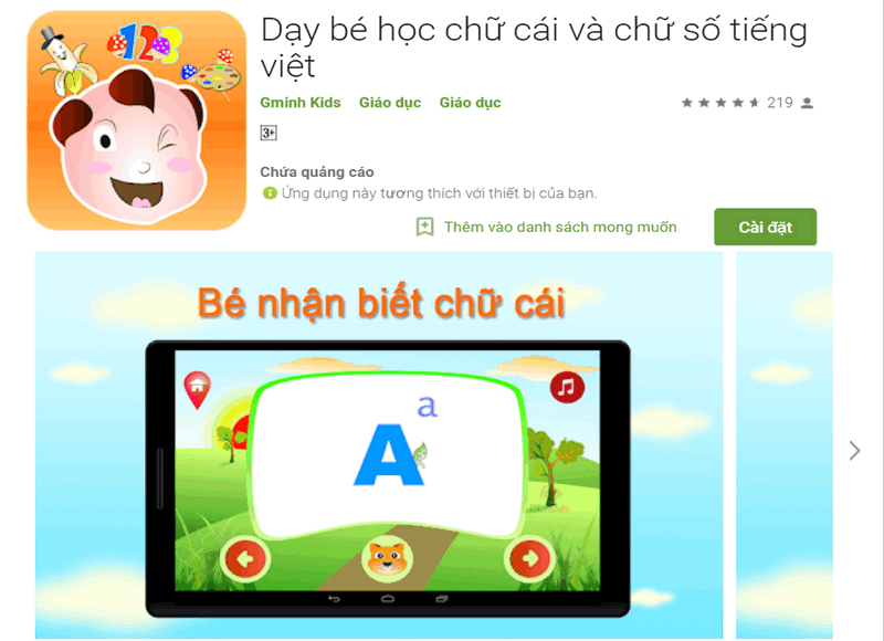 game Bảng chữ cái tiếng Việt