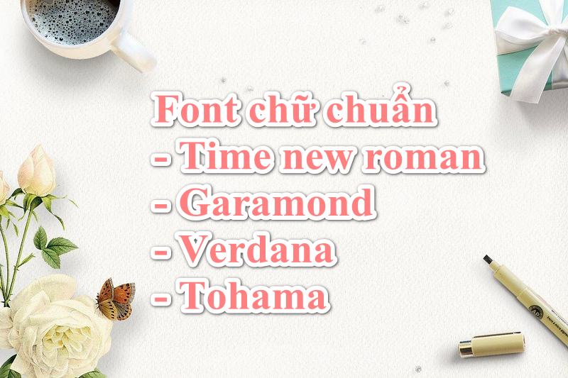 Font Chữ chuẩn trong PowerPoint: \