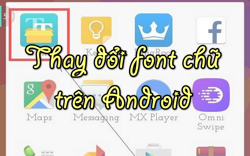 Thay đổi font chữ