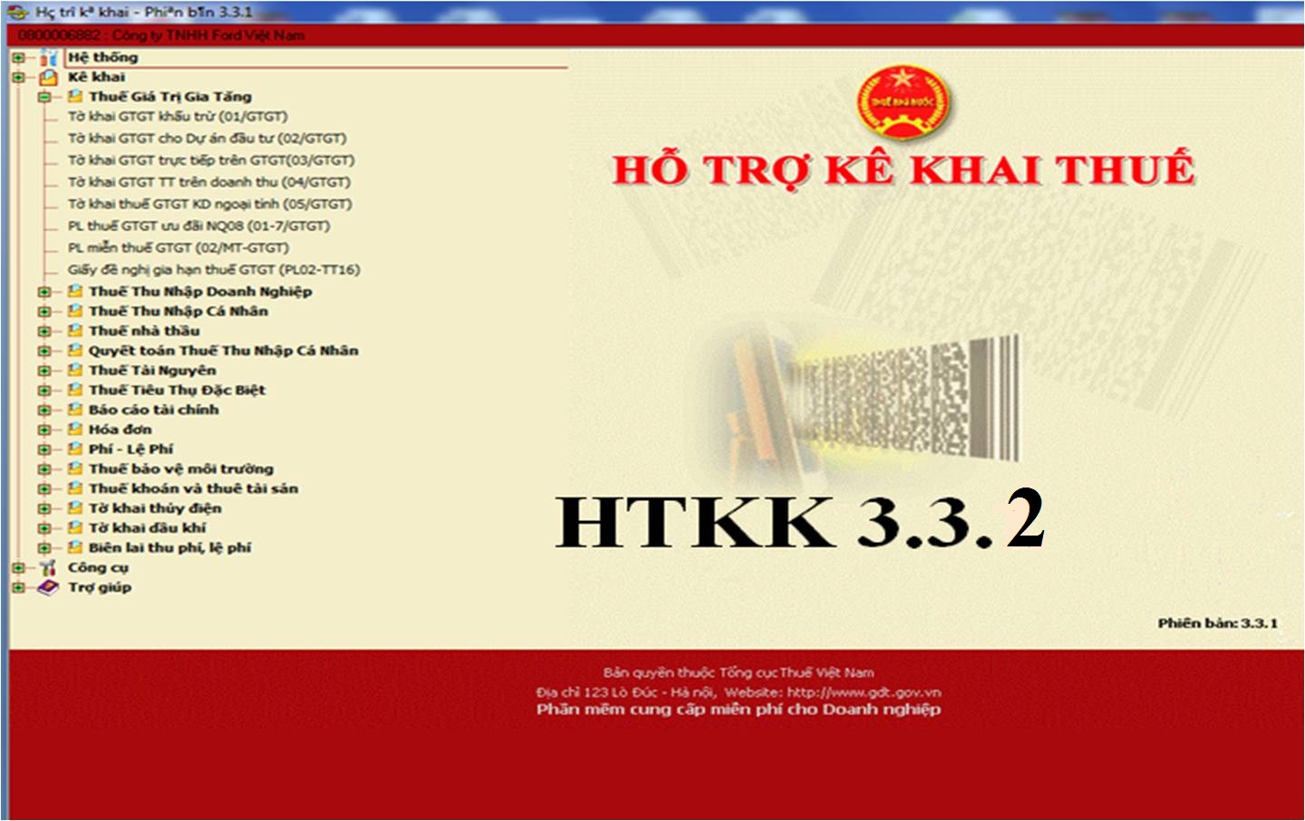 Phần mềm kê khai thuế qua mạng HTKK: Cách tải và sử dụng