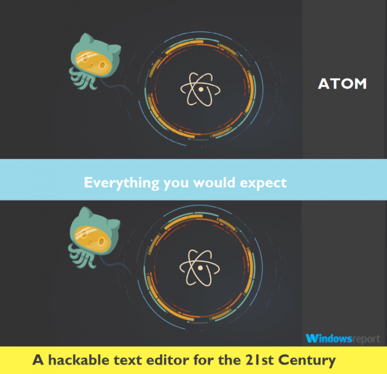 Atom windows. Atom windows