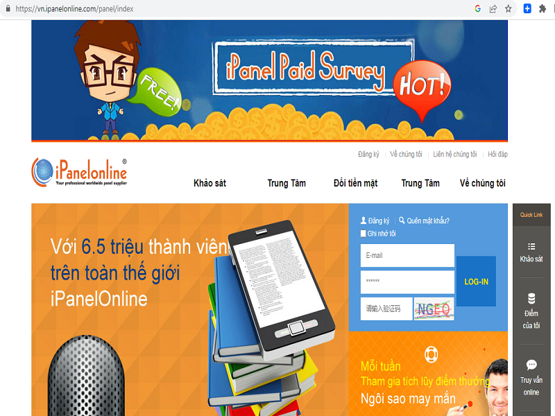 IpanelOnline: Web khảo sát kiếm tiền cho học sinh uy tín